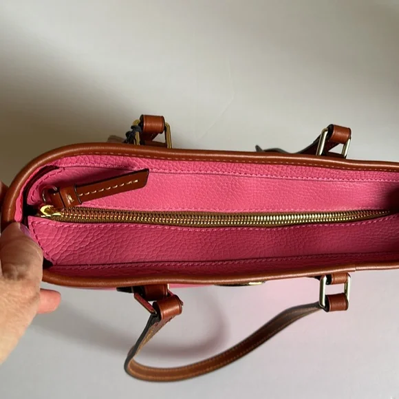 RARE Dooney & Bourke Pink Leather, Richmond Shopper - Picture 9 of 14